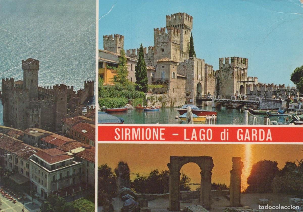 Postais: Italy Sirmione Lake Garda Medieval Castle Roman Ruins *YAP362