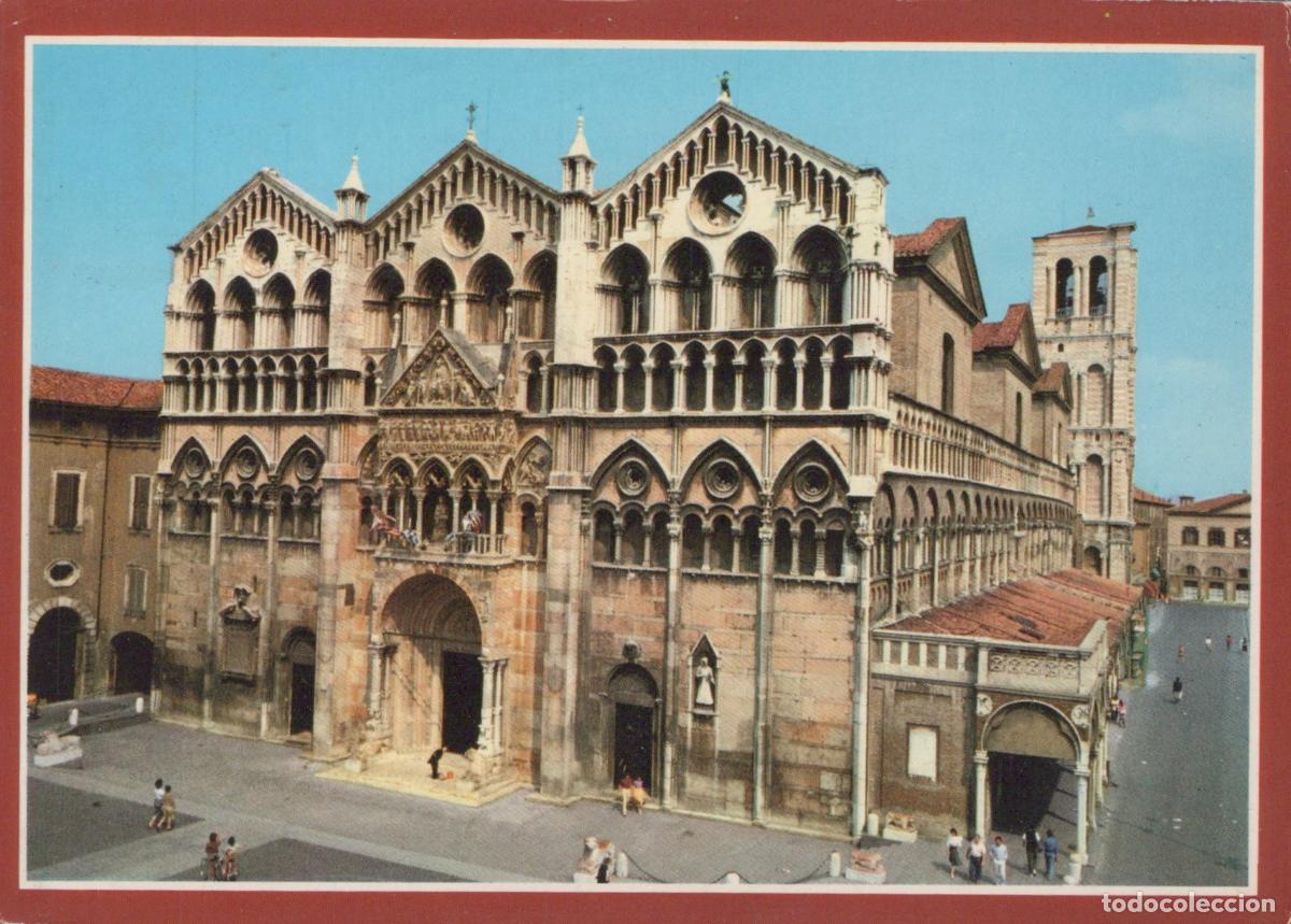 Postais: Italy Ferrara Cathedral Historic Romanesque Gothic Architecture *YAP374