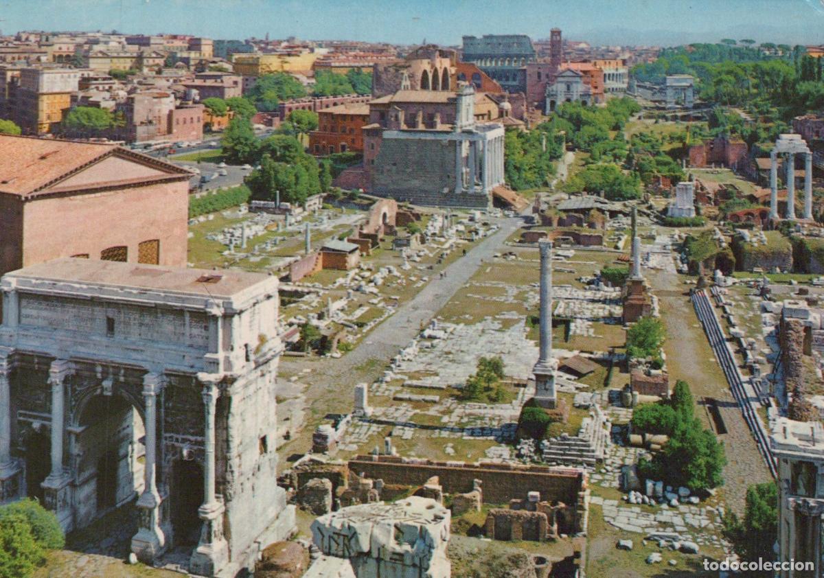 Postkarten: Italy Rome Roman Forum Ancient Ruins Arch of Septimius Severus Cityscape *YAP673
