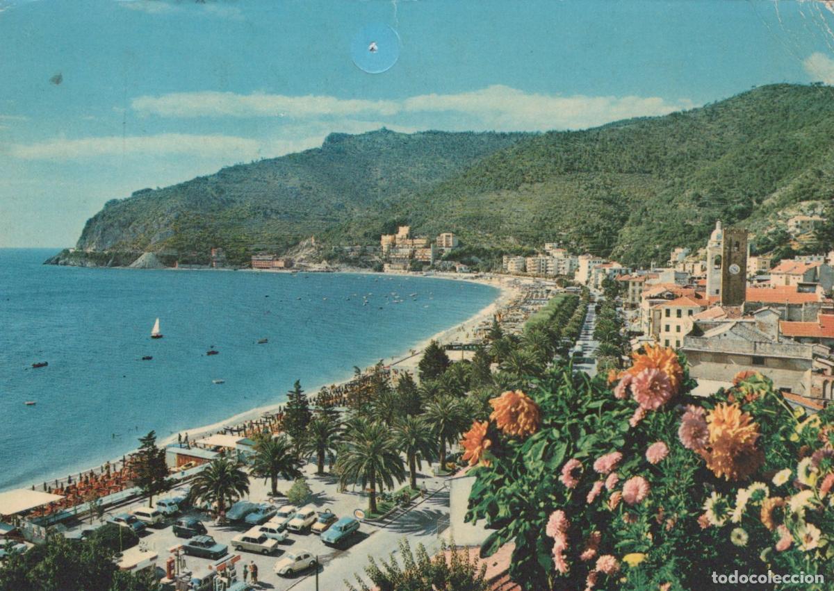 Postales: Italy Noli Panoramic View of Beach Town and Mountains *YAP680
