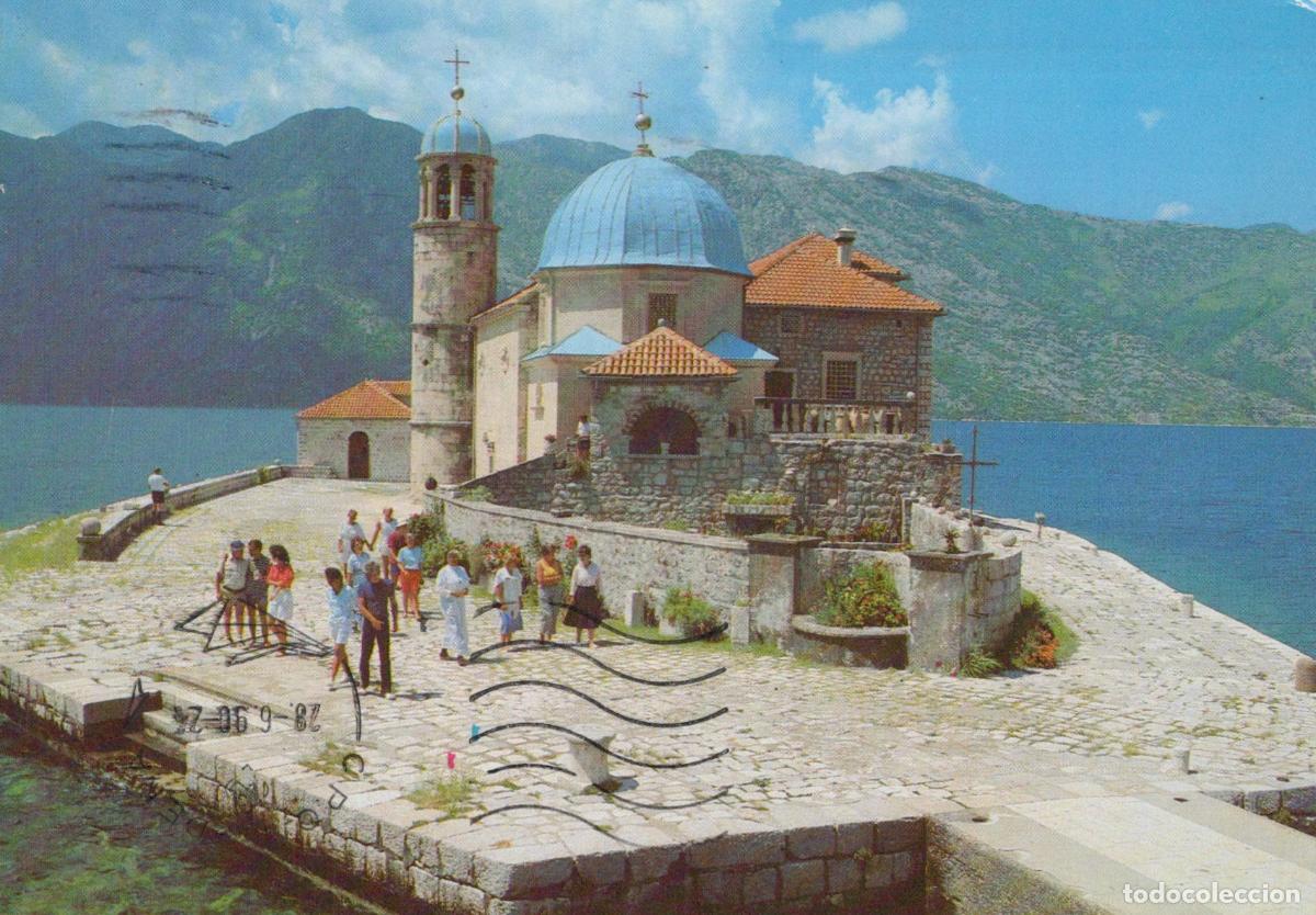 Postales: Montenegro Perast Our Lady of the Rocks Island Church Yugoslavia *YAP683