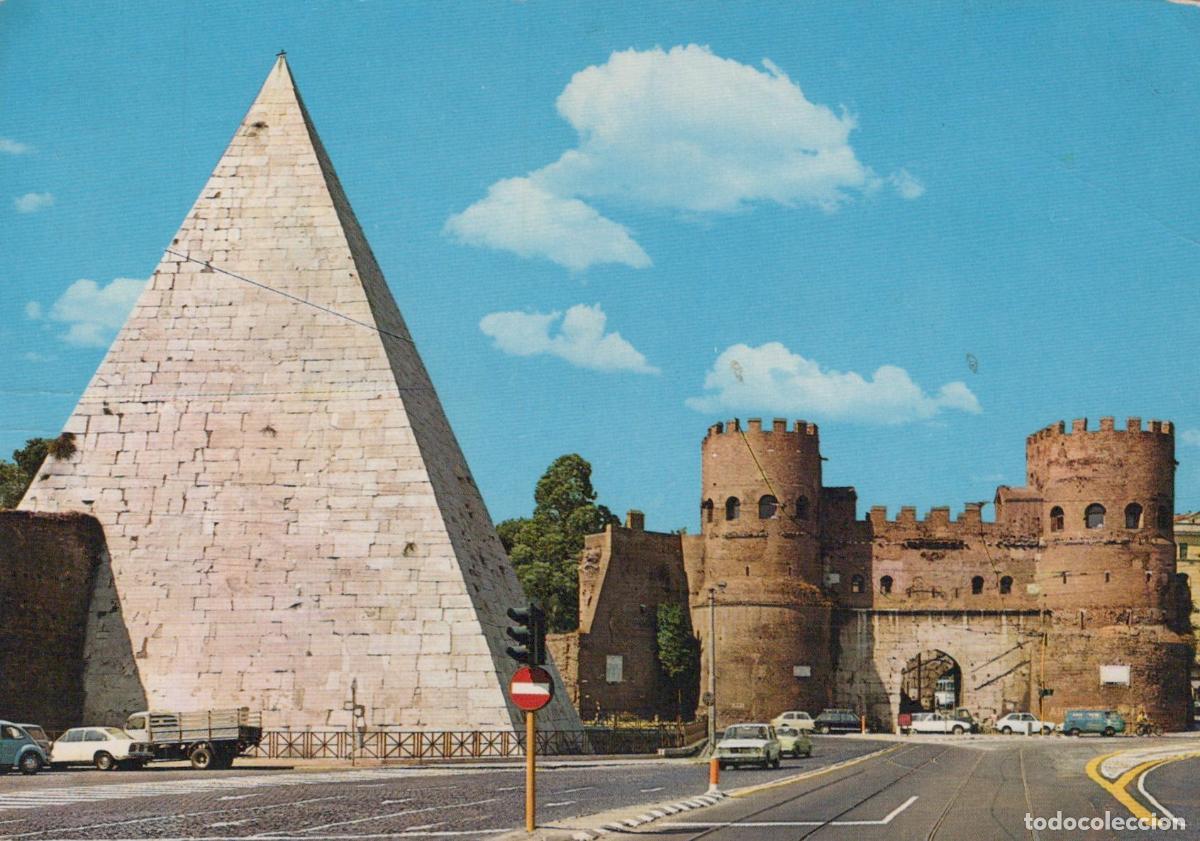 Postales: Italy Rome Pyramid of Cestius and Porta San Paolo City Gate *YAP685