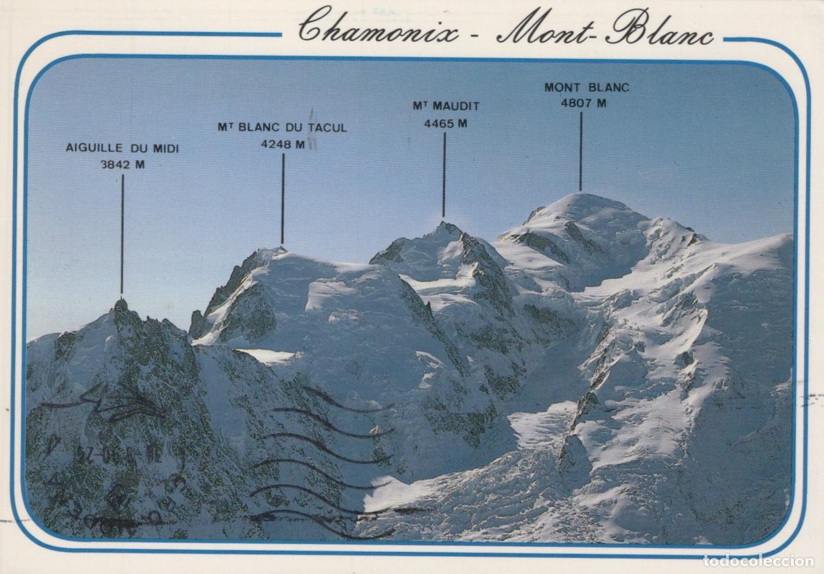 Postales: France Chamonix Mont Blanc Aiguille du MIDI Mt Blanc du Tacul Mt Maudit *YAP690