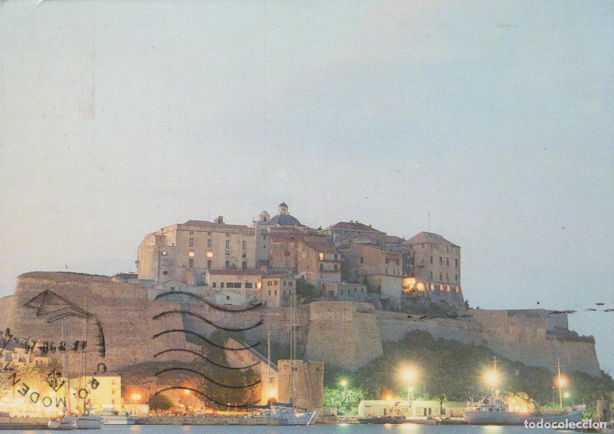 Postales: France Calvi Citadel and Harbor At Dusk *YAP688