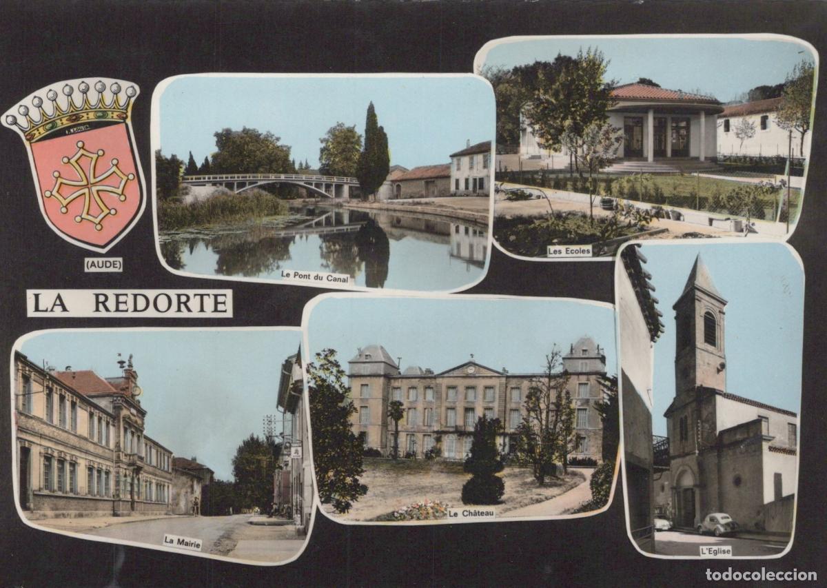 Postales: France La Redorte Multi View Canal Bridge Schools Real Photo Unposted *YAP700
