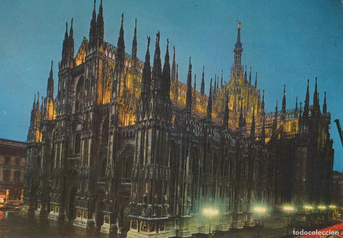 Postales: Italy Milan Duomo Cathedral At Night Illuminated Gothic Architecture *YAP705