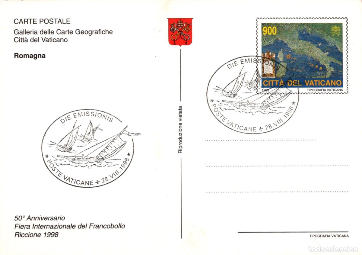 Postales: Vatican City Gallery of Maps Romagna Map *YAP718 - Foto 2