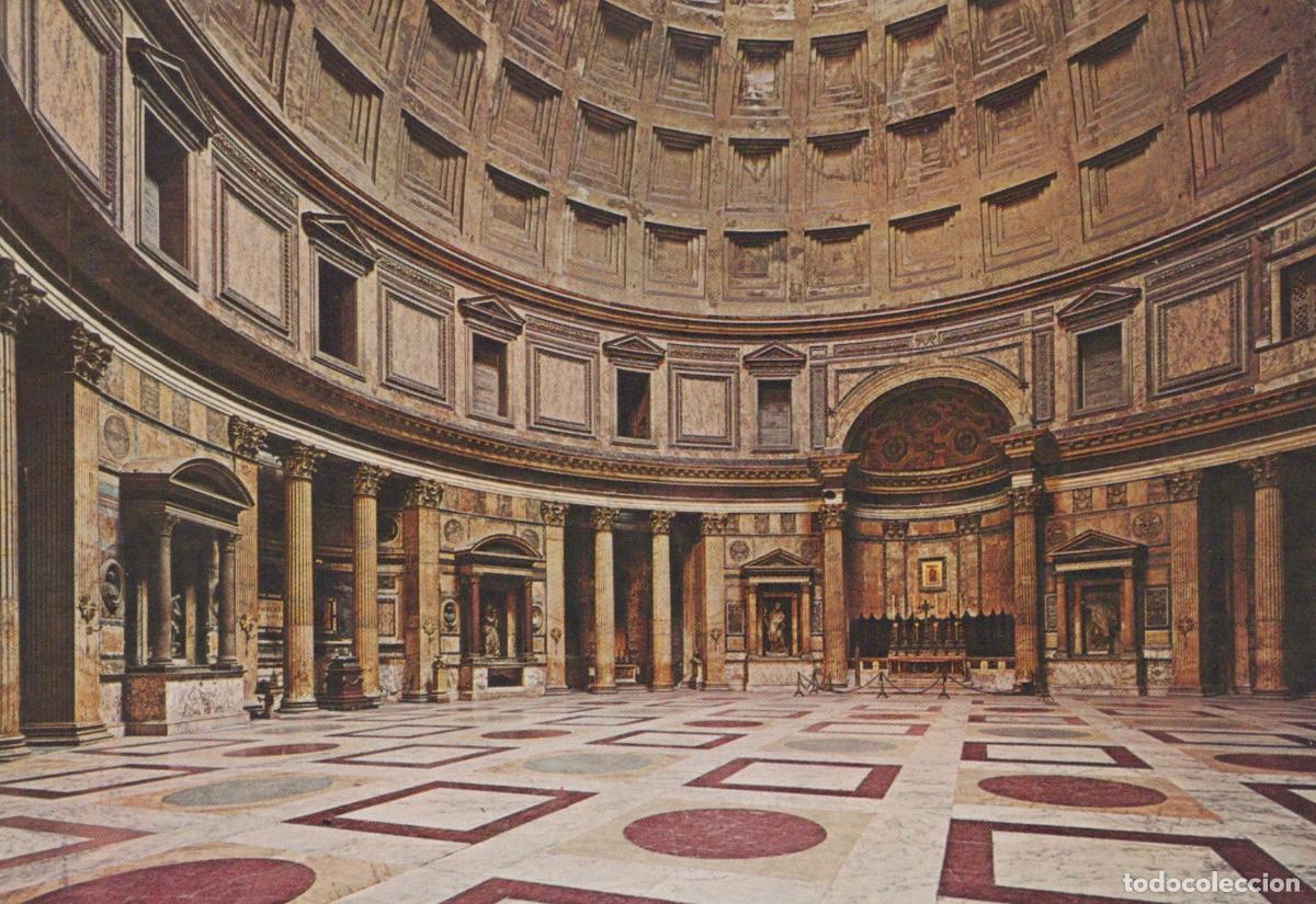 Postais: Italy Rome Pantheon Interior Ancient Roman Temple Architecture Unposted *YAP738