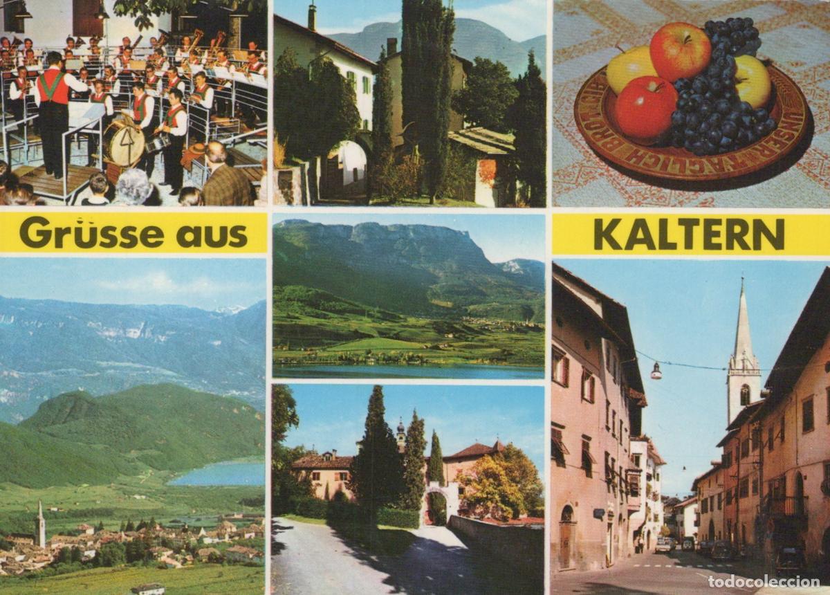 Postais: Italy Kaltern Multi View Band Village Lake Mountains Street Scene *YAP441