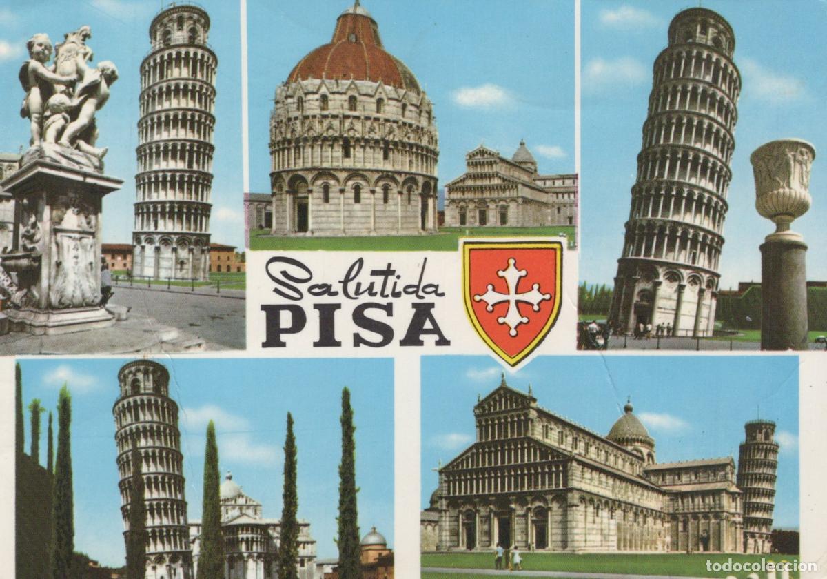 Postcards: Italy Pisa Leaning Tower Duomo Baptistery Multiple Views Collage *YAP437