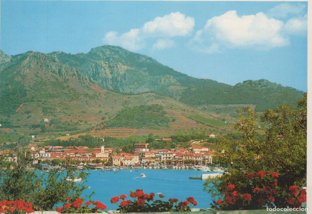 Cartes Postales: Italy Porto Azzurro Isola D Elba Coastal Town Harbor Boats Mountains *YAP446