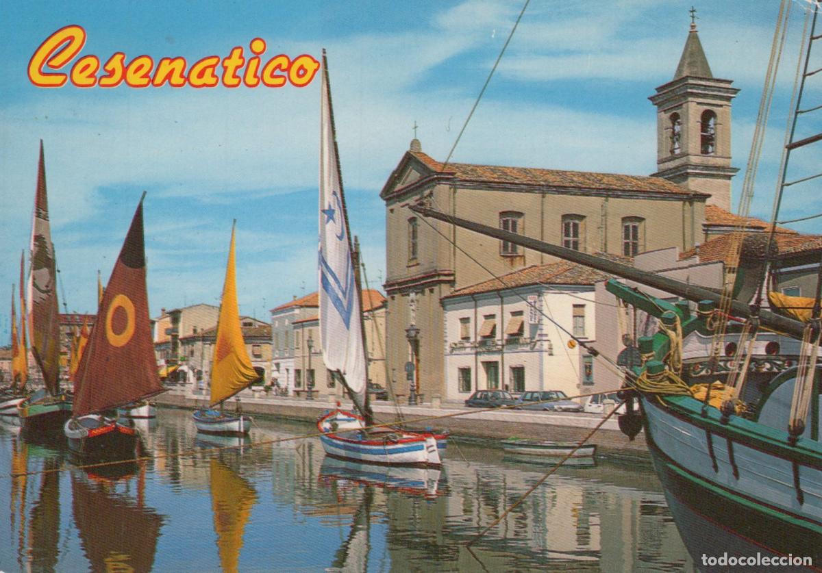 Cartes Postales: Italy Cesenatico Cesena Historic Canal Port With Traditional Boats and *YAP758