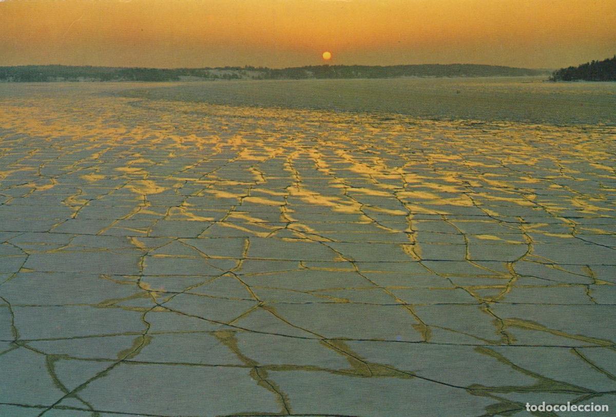 Cartes Postales: Norway Oslo Winter Sunset Ice Floes Landscape Unposted *YAP773