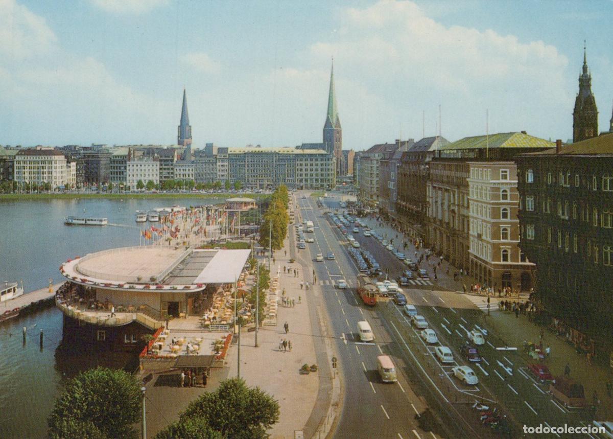 Cartes Postales: Germany Hamburg Jungfernstieg With Alsterpavillon Cityscape Unposted *YAP778