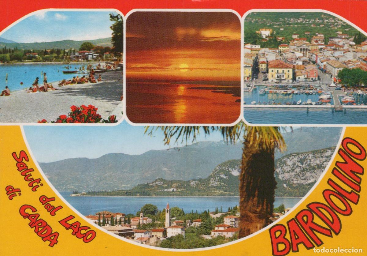 Cartes Postales: Italy Bardolino Lake Garda Multi View Sunset Beach Town Harbor Landscape *YAP471
