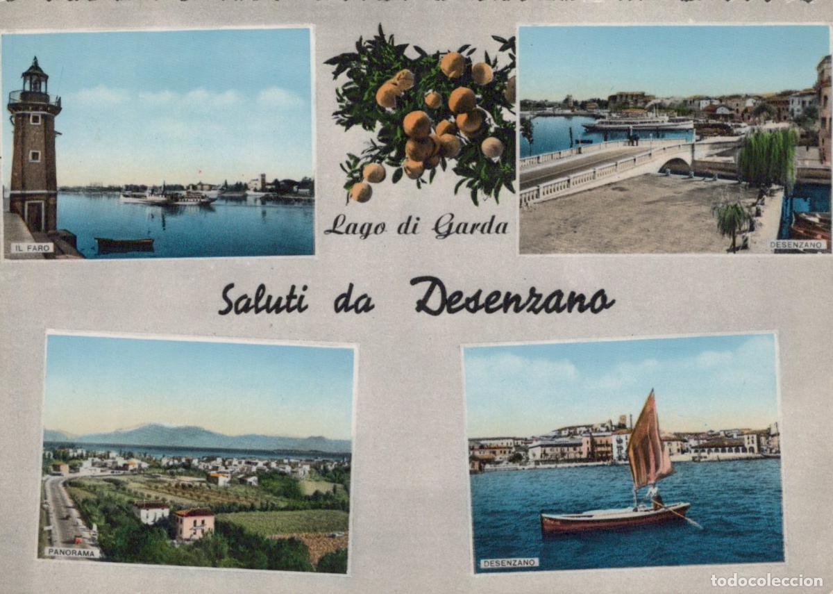 Cartes Postales: Italy Desenzano del Garda Lighthouse Bridge Panorama Sailboat Lake Garda *YAP467