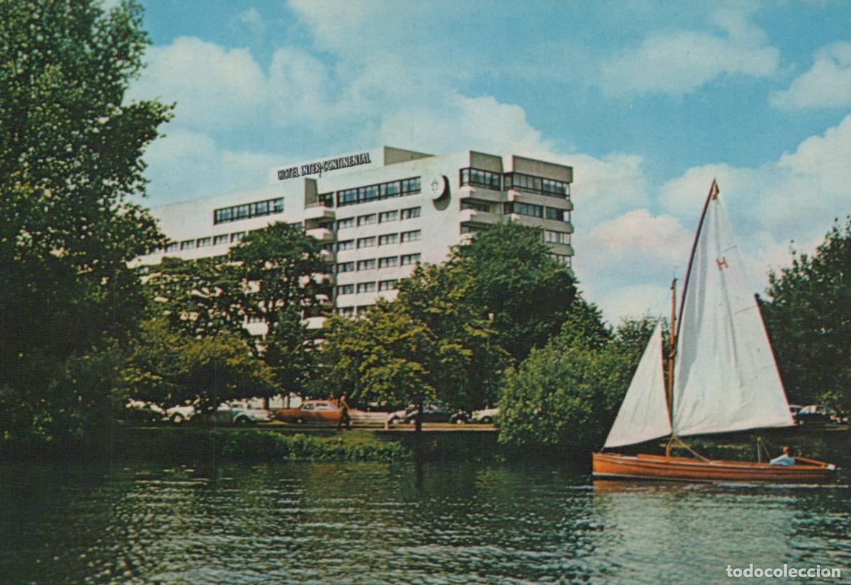 Cartes Postales: Germany Hamburg Hotel Inter Continental Alster Lake Sailboat Unposted *YAP790