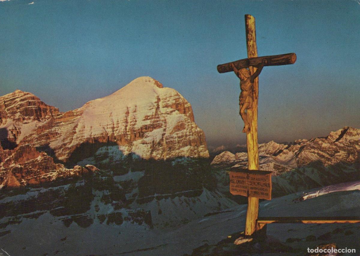 Postales: Italy Cortina D Ampezzo Crucifix On A Snowy Mountain Real Photo Unposted *YAP815