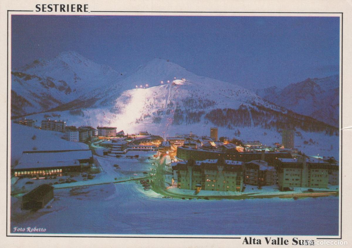 Postales: Italy Sestriere Alta Valle Susa Ski Resort Night View Snow Mountains *YAP818