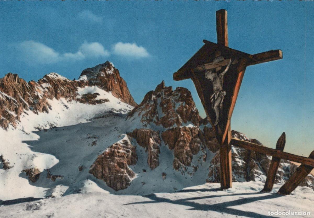 Postales: Italy Cortina D Ampezzo Snow Covered Mountains With Crucifix Unposted *YAP825