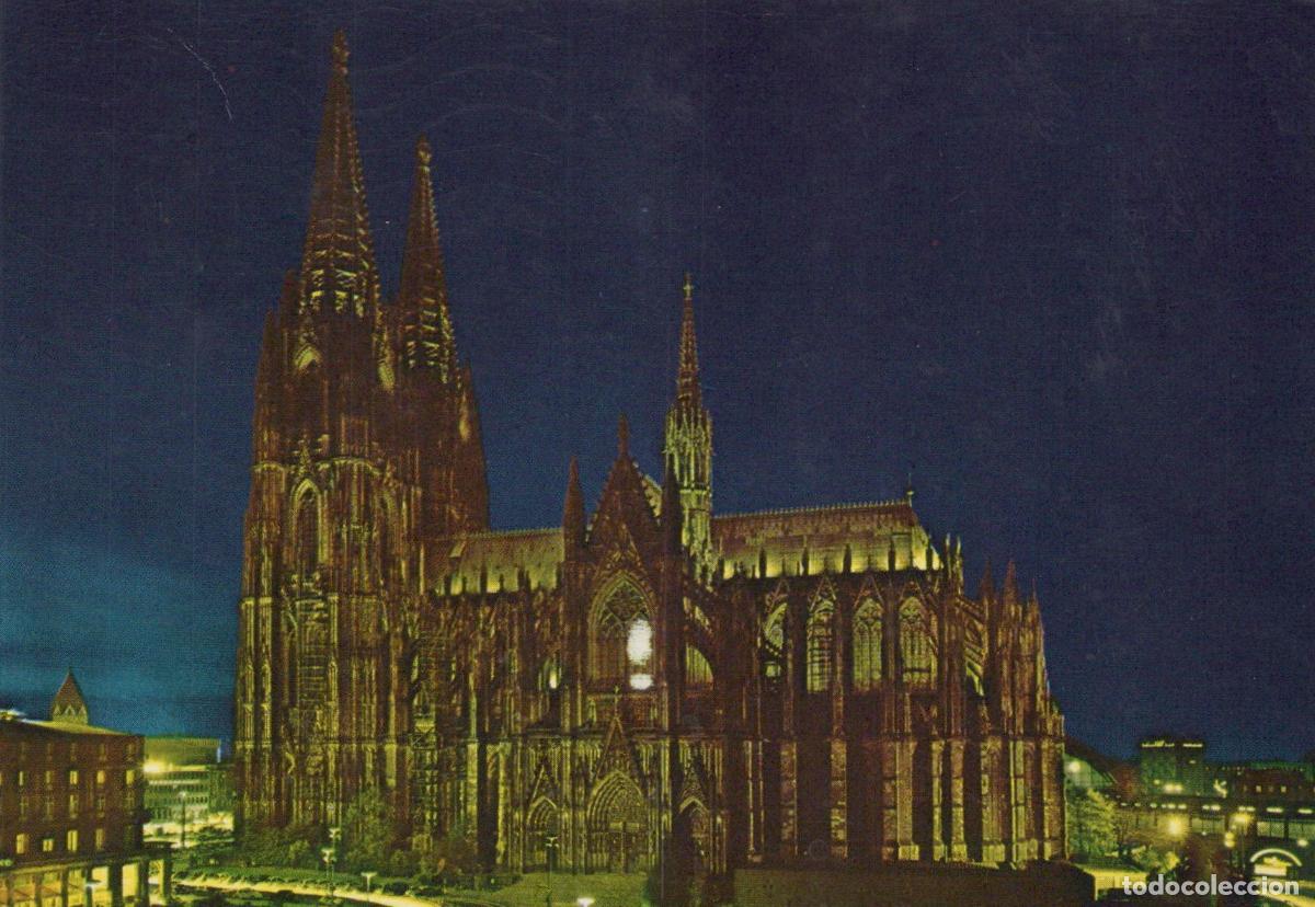 Postais: Germany Cologne Cathedral South Side Illuminated At Night Architecture *YAP497