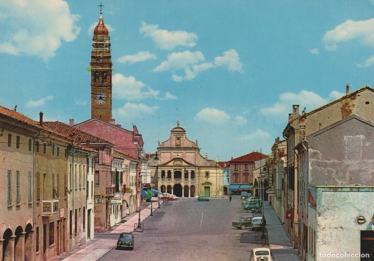 Postais: Italy Castelmassa Piazza Libert&agrave; Liberty Square With Church and Unposted *YAP838