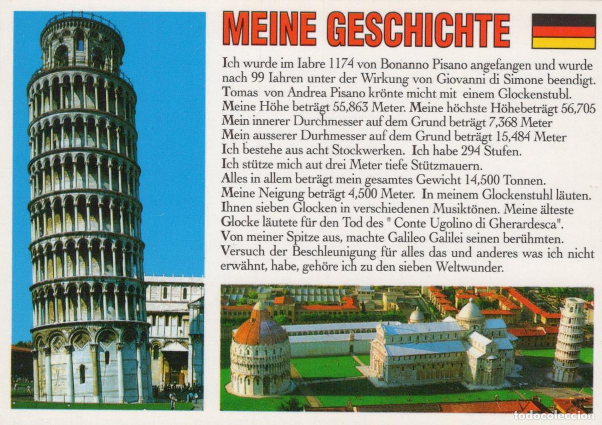 Postales: Italy Pisa Leaning Tower of Architecture World Wonder Historic Unposted *YAP875