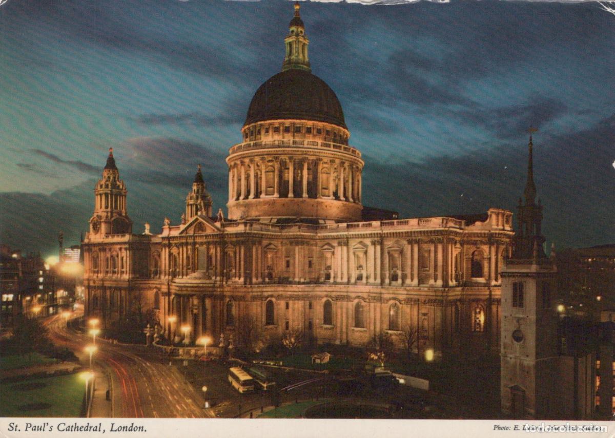 Postais: United Kingdom London St Paul S Cathedral At Dusk Illuminated John Hinde *YAP534