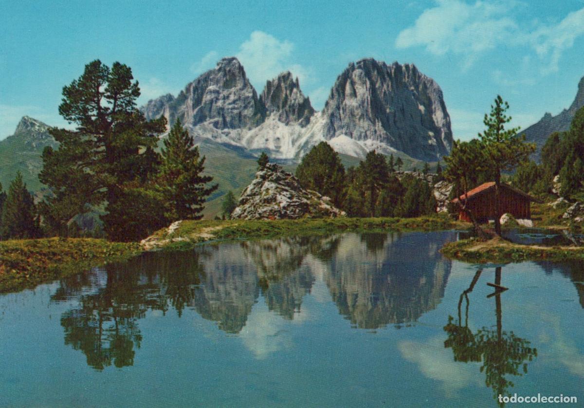 Postais: Italy Cortina D Ampezzo Dolomites Langkofel Group Mountain Lake Unposted *YAP893