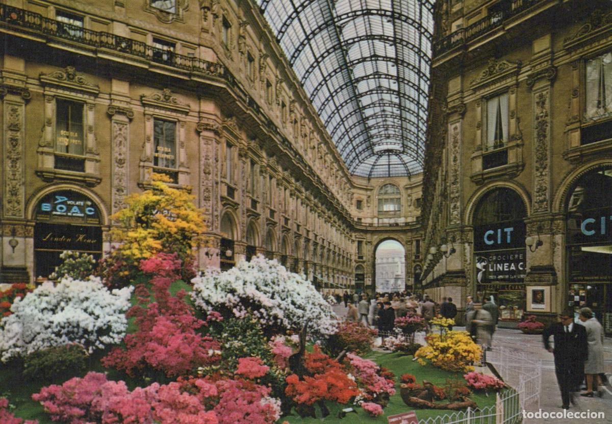 Postais: Italy Milan Galleria Vittorio Emanuele II Flower Display Vintage *YAP537