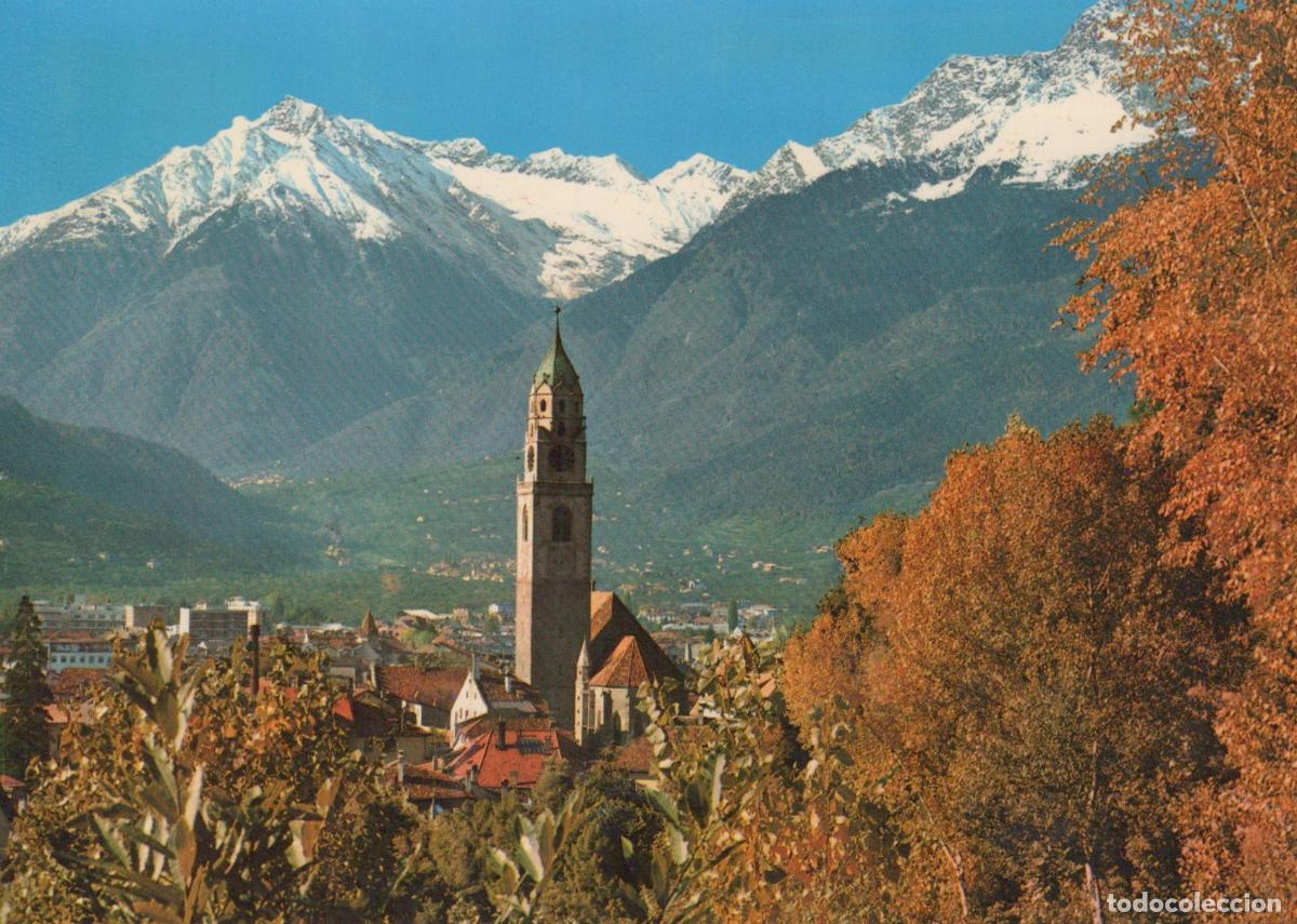 Postcards: Italy Merano Church Tower Snowy Alps Autumn Landscape View *YAP910