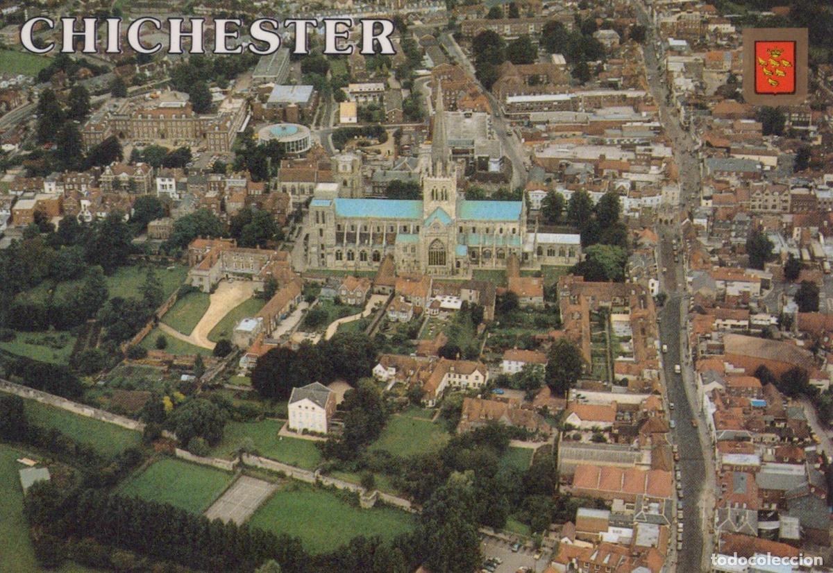 Postcards: United Kingdom Chichester Aerial View of Cathedral and Unposted *YAP562