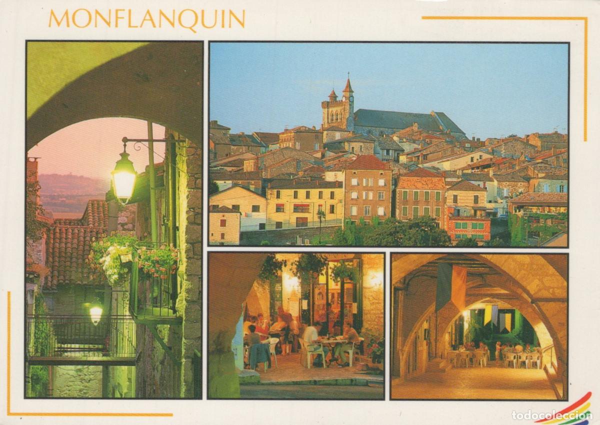 Postais: France Monflanquin Village Views Arches Street Lamps Unposted *YAP569