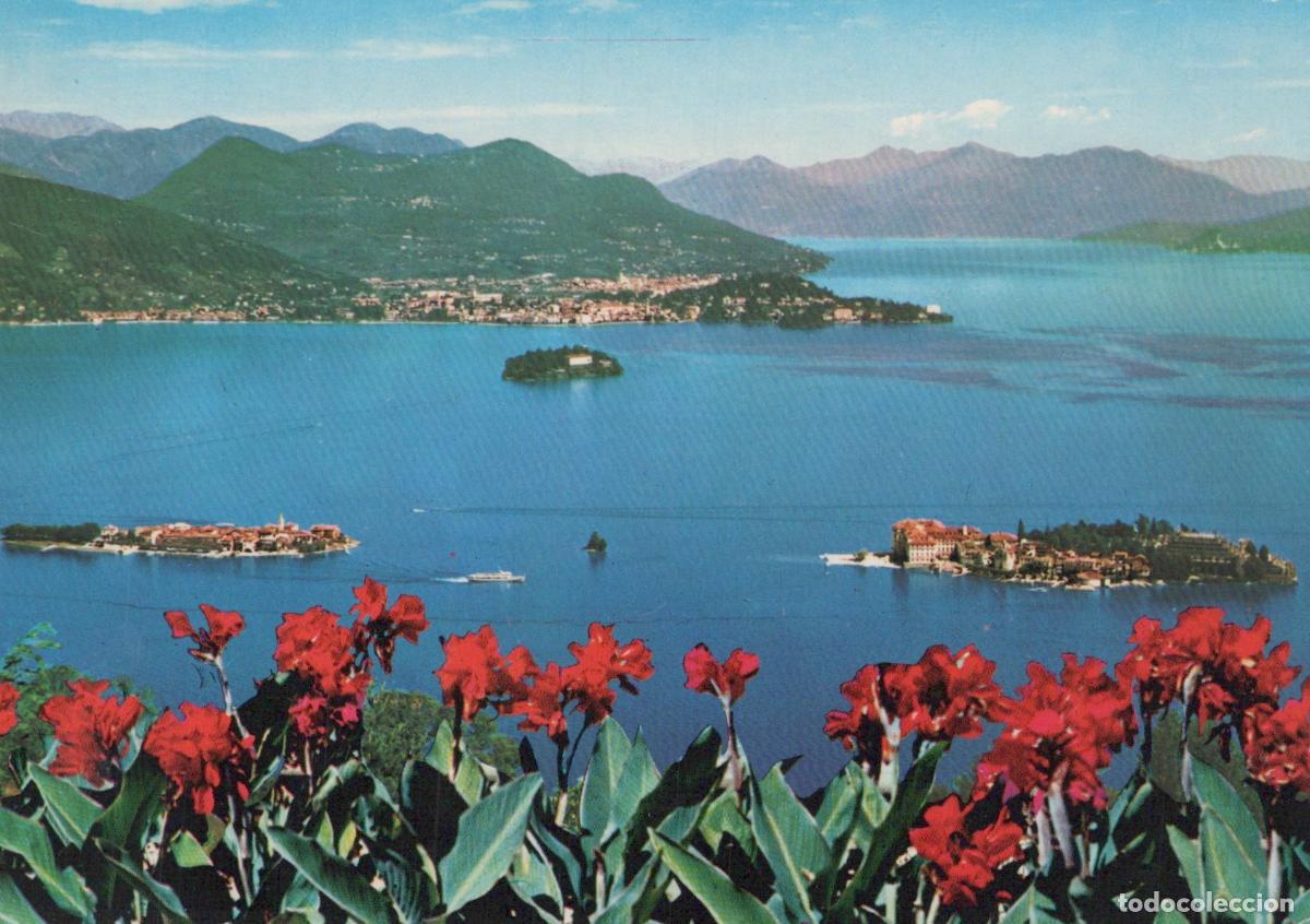 Postais: Italy Lake Maggiore Isola Bella Isola Pescatori Isola Madre Red Flowers *YAP943