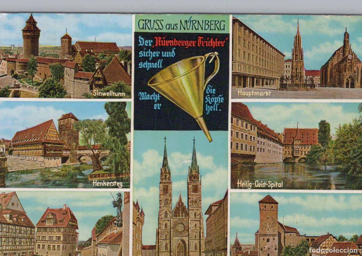 Postcards: Germany Nuremberg Multi View Sinwelturm Hauptmarkt Henkersteg Heilig *YAP609
