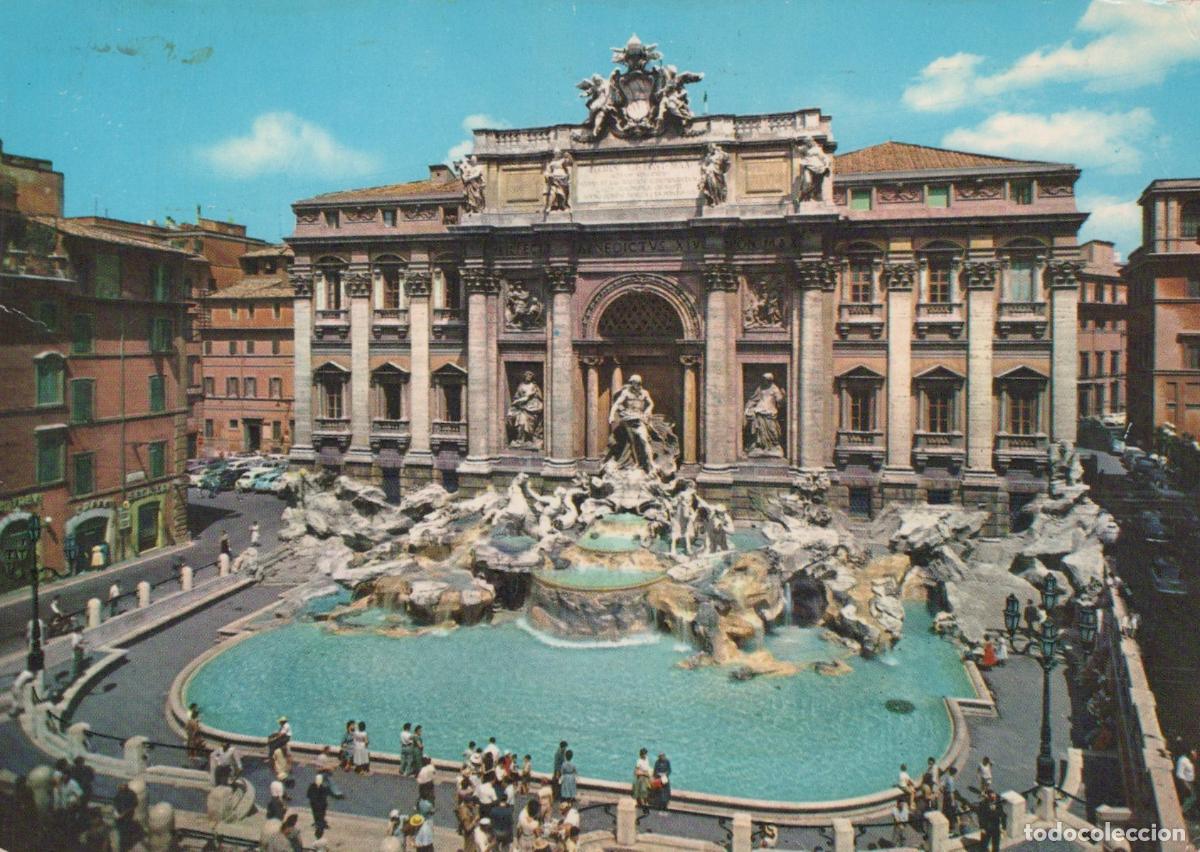 Postais: Italy Rome Trevi Fountain Architecture People City View *YAP617