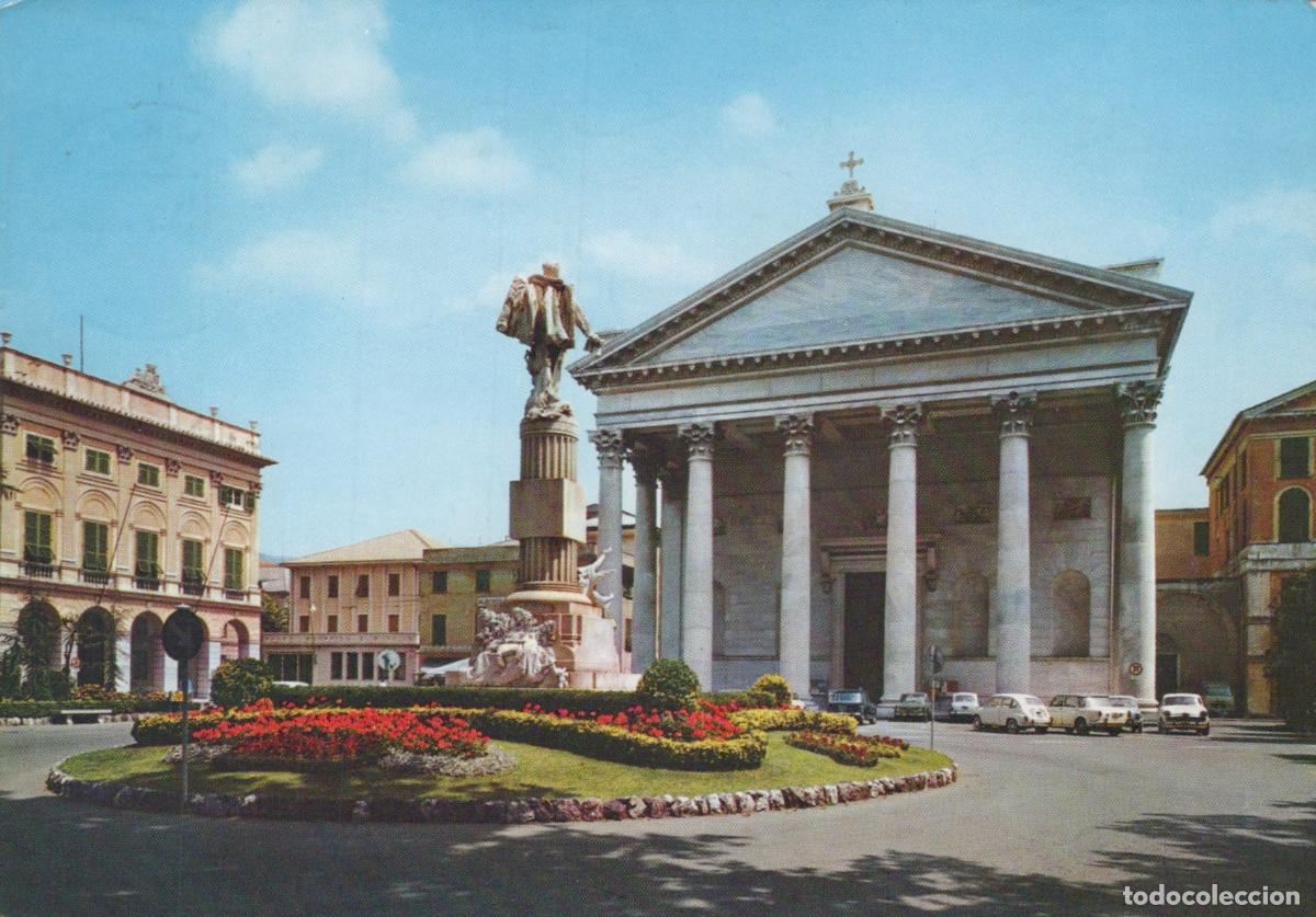 Postais: Italy Chiavari Cathedral N S Dell Orto and Monument To Christopher *YAP641