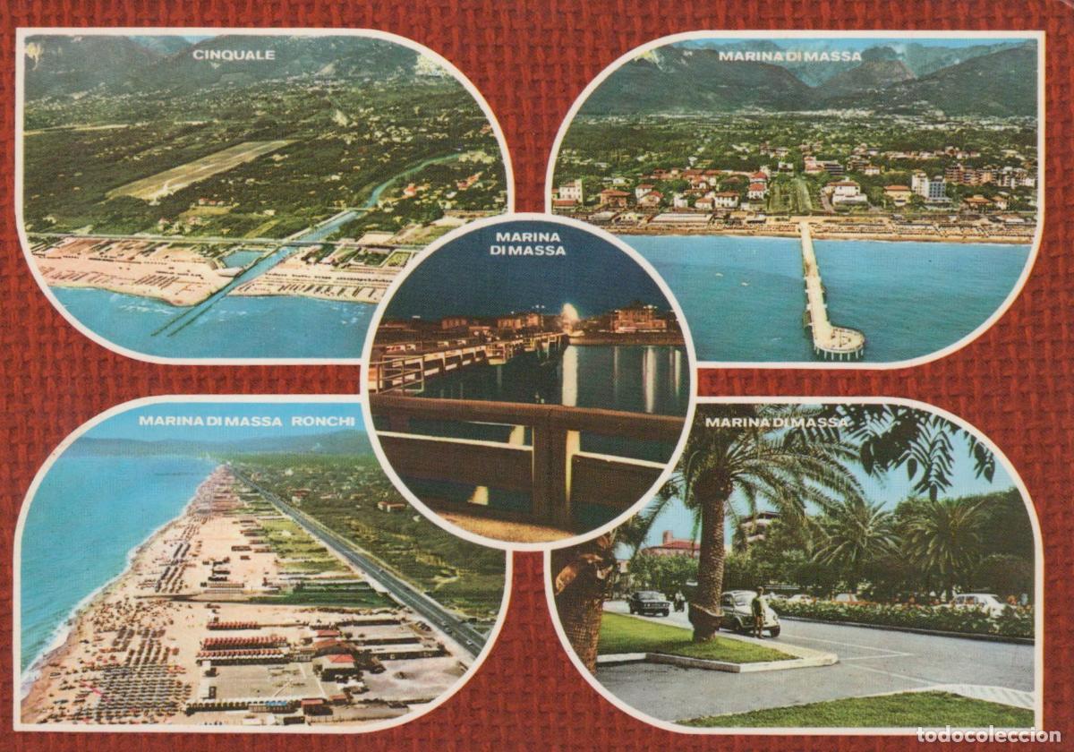 Cartes Postales: Italy Marina DI Massa Multi View Cinquale Ronchi Beach Pier Street *YAP744