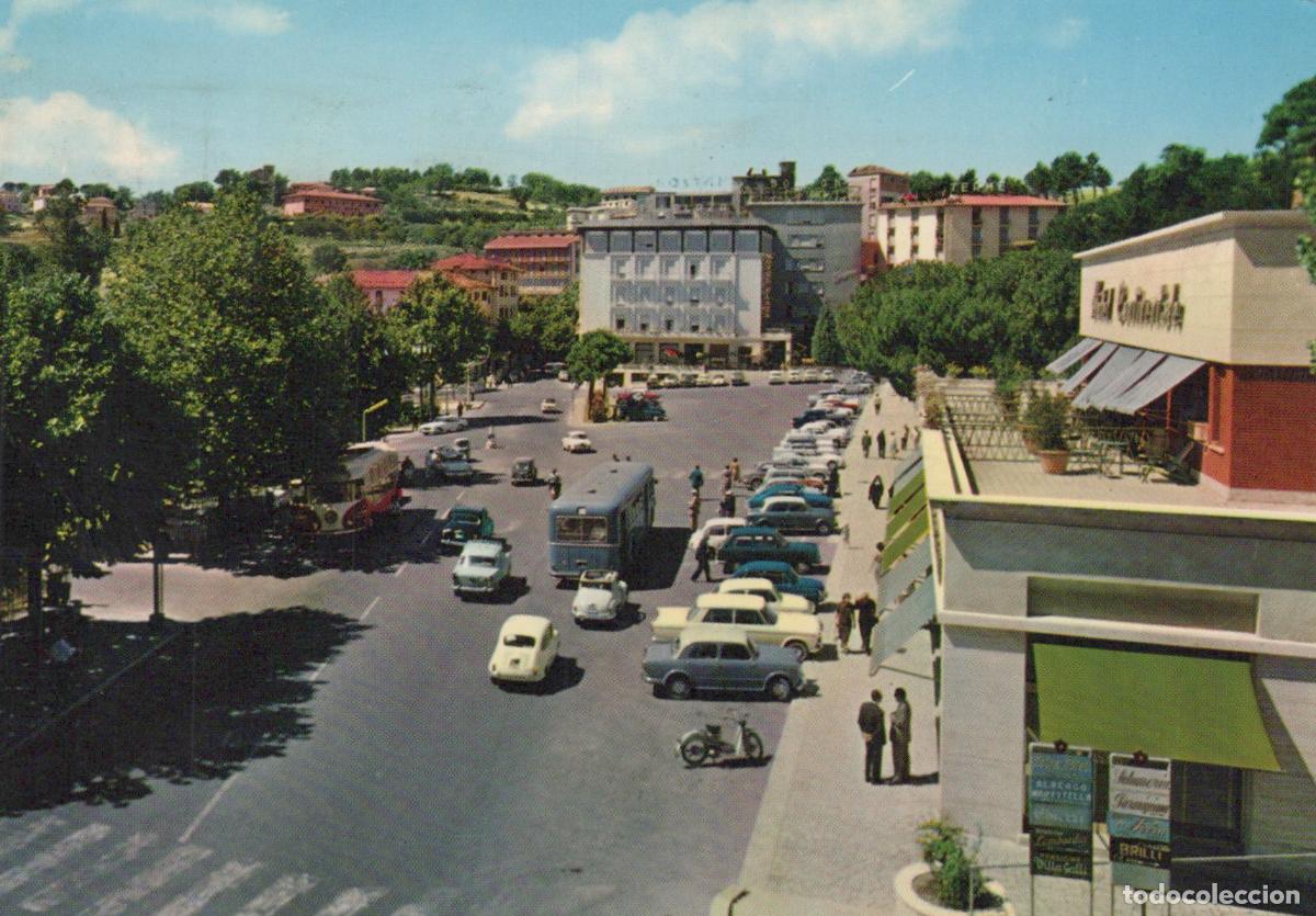 Cartes Postales: Italy Chianciano Terme Piazza Italia 1960s Street Scene With Cars *YAP746