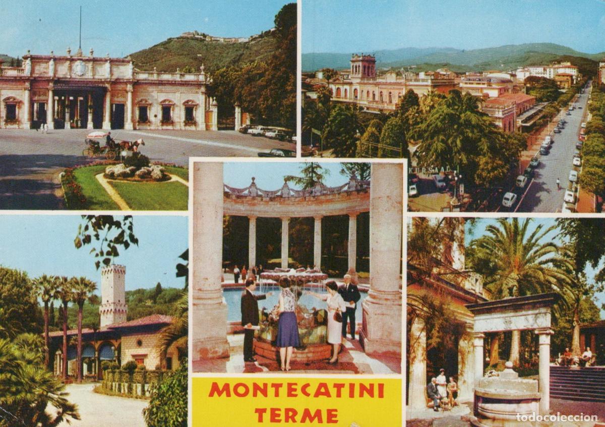 Postais: Italy Montecatini Terme Multi View Architecture Landscape People Vintage *YAP752