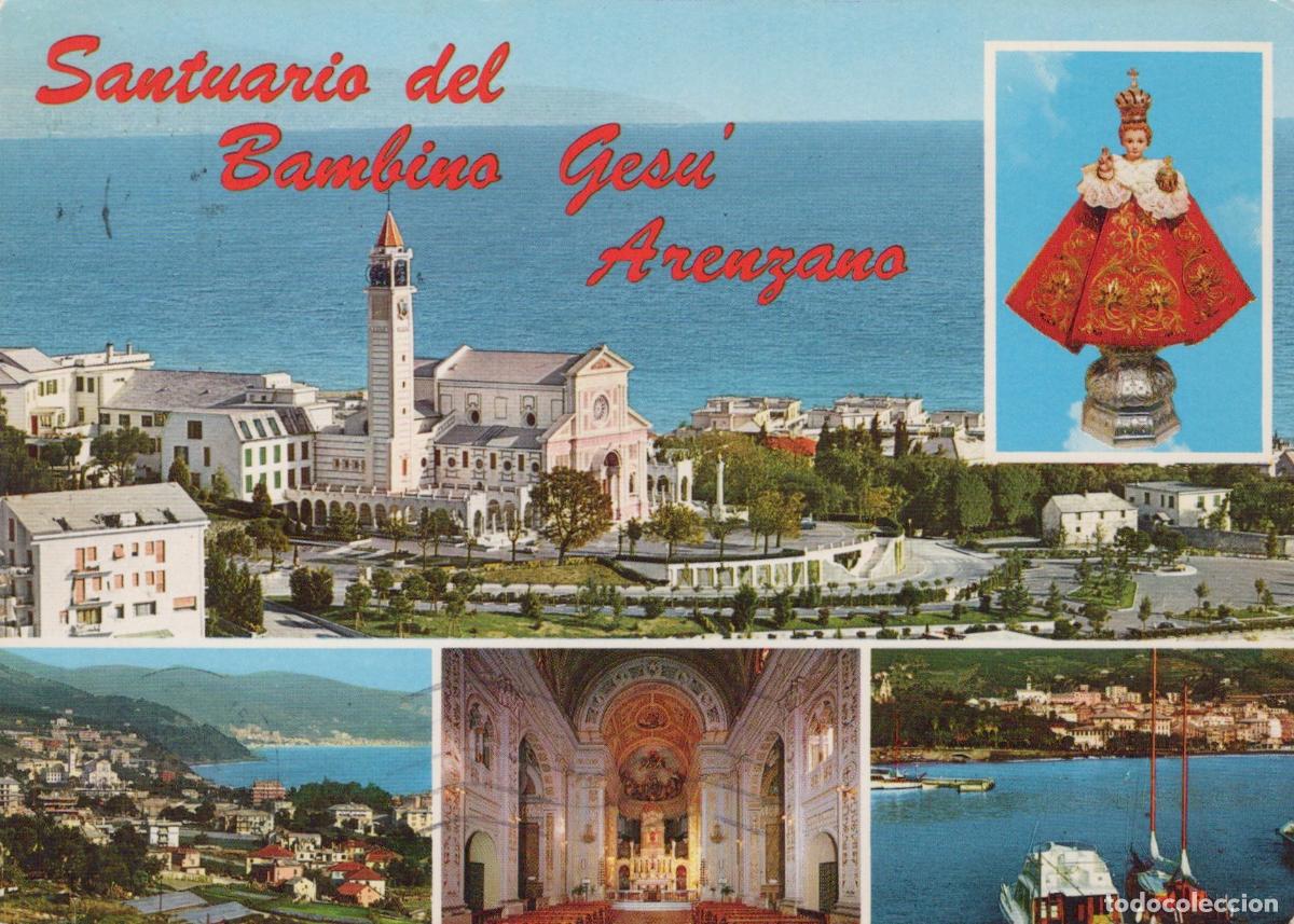 Postcards: Italy Arenzano Santuario del Bambino Gesu Church Coastal Views *YAP762