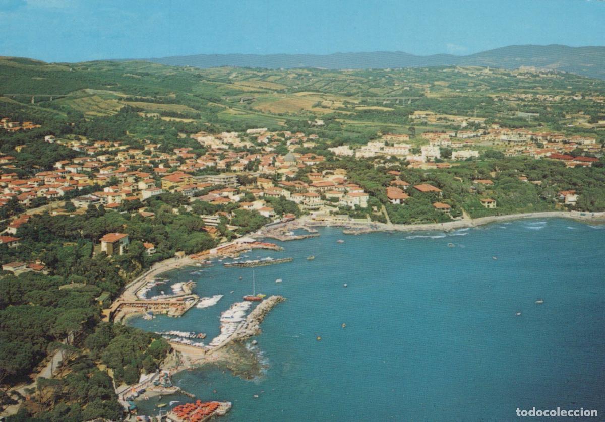 Postais: Italy Castiglioncello Aerial View of Coastal Town and Harbor *YAP809