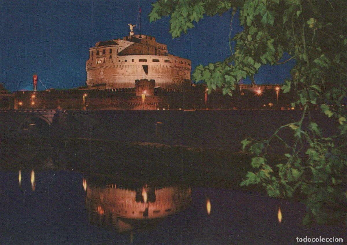 Postais: Italy Rome Castel Sant Angelo At Night With Tiber River Reflection *YAP819