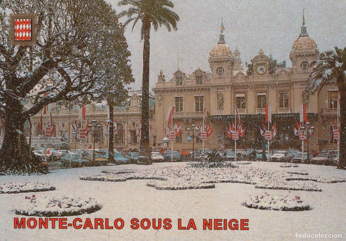 Postales: Monaco Monte Carlo Casino View in Snow Winter Scene Unposted *YAP856