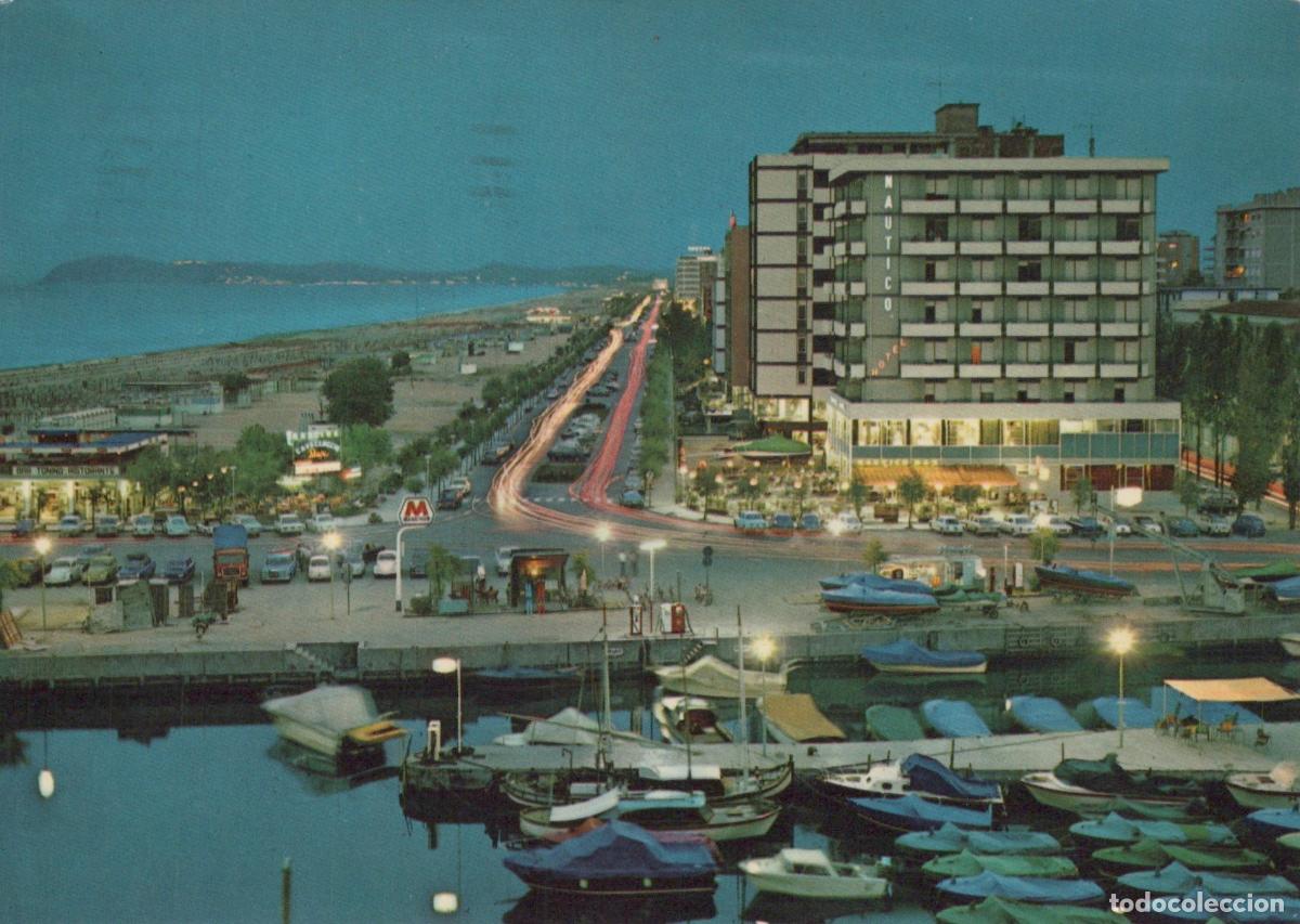 Postales: Italy Riccione Marina At Dusk Hotel Nautico Adriatic Riviera *YAP916