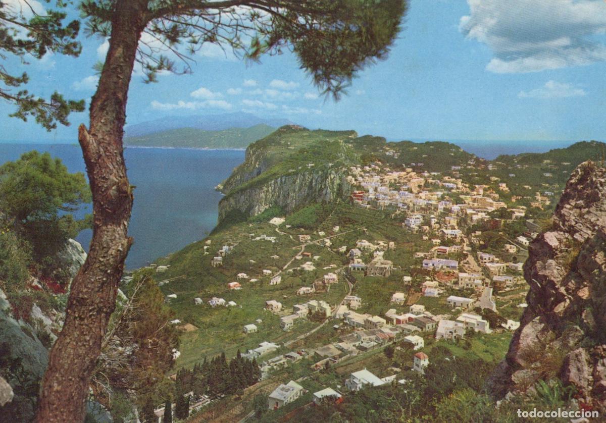 Cartoline: Italy Capri Panoramic View Towards Monte Tiberio Coastal Townscape *YAP917