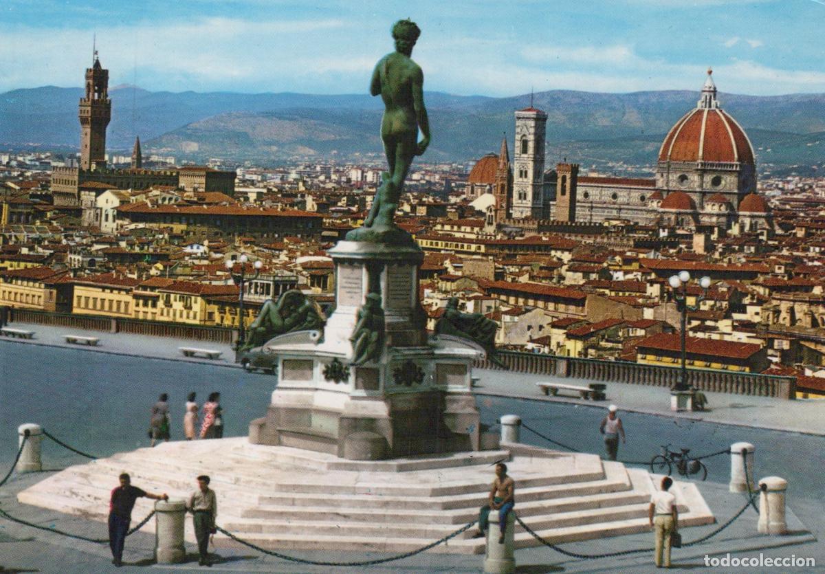 Postales: Italy Florence Panorama From Piazzale Michelangelo David Statue Duomo *YAP936