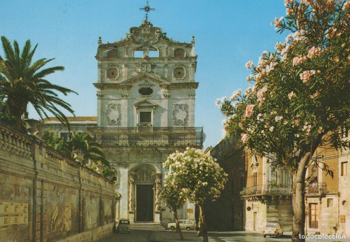 Postales: Italy Siracusa Sicily Facade of Saint Lucia Alla Badia Church XVIII *YAP937