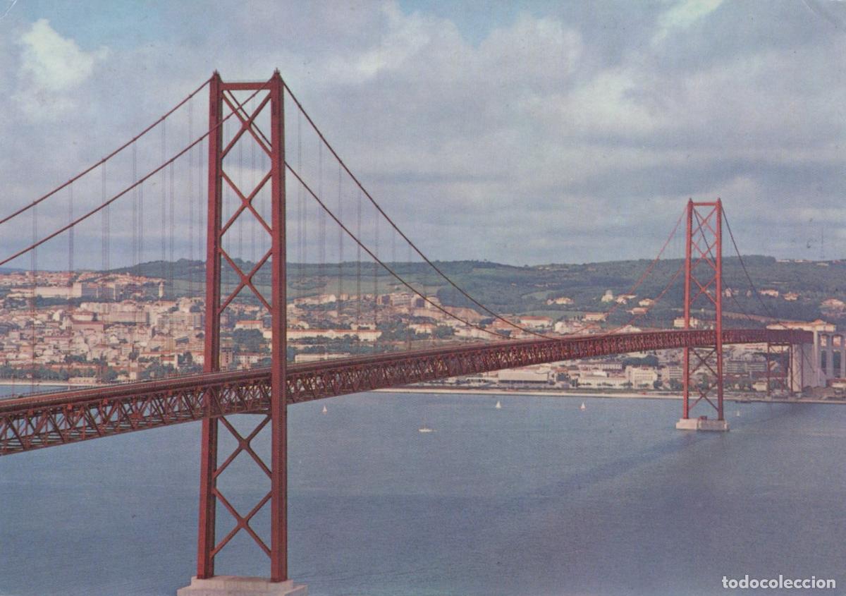 Postales: Portugal Lisbon 25 de Abril Bridge Over Tagus River Cityscape *YAP959