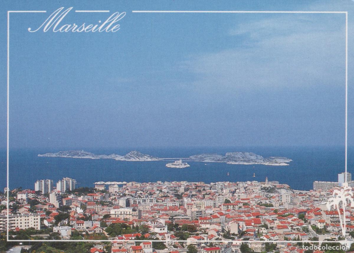 Postales: France Marseille Cityscape With Ch&acirc;teau D If and Frioul Islands Unposted *YAP964